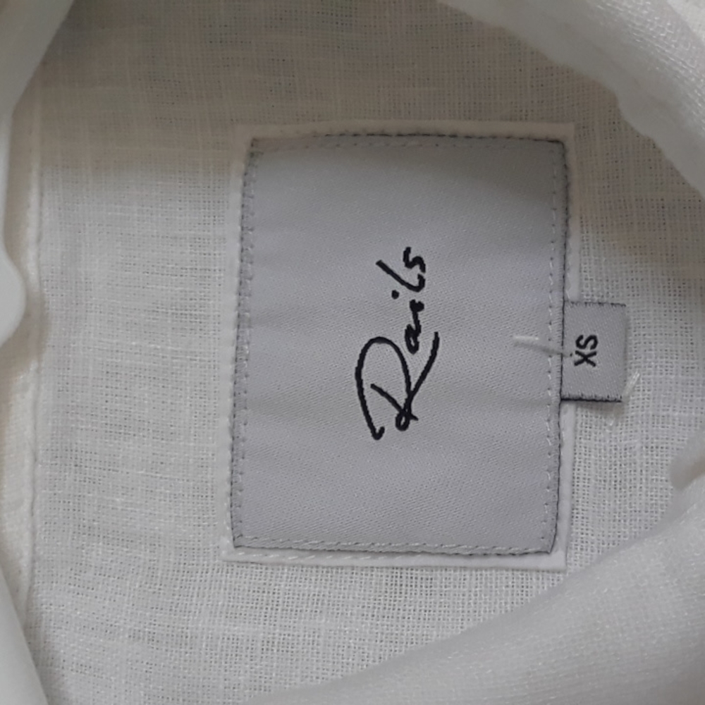 Rails..Charlie..White Lightning Linen Blouse - image 7